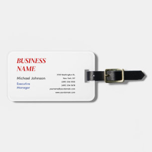 Unique modern professional design business luggage tag