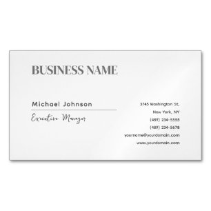Unique modern professional minimalist chic Magnetic business card