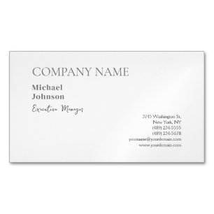 Unique modern professional minimalist chic Magnetic business card