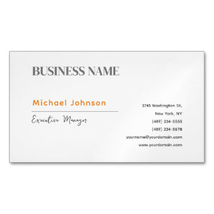 Unique modern professional minimalist chic 	Magnetic business card