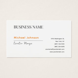Unique modern professional minimalist profile card