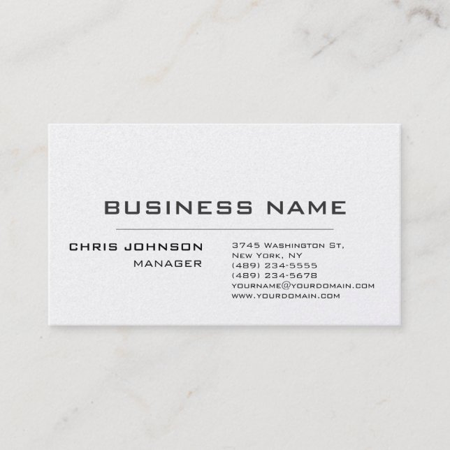 Unique modern trendy professional business card (Front)
