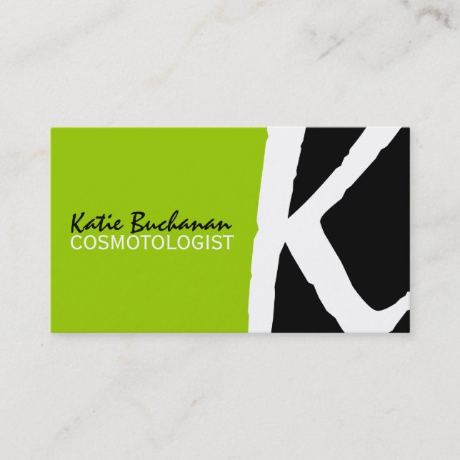 Unique Monogram Business Cards (Front)