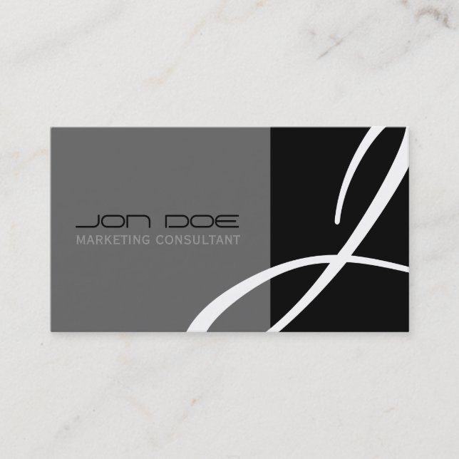 Unique Monogram Business Cards (Front)