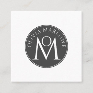 Unique Monogram Calling Card 