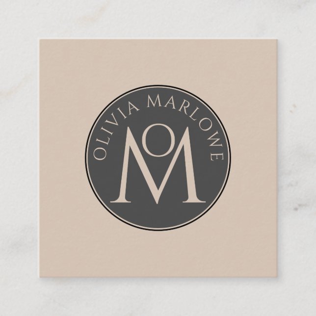 Unique Monogram Calling Card  (Front)
