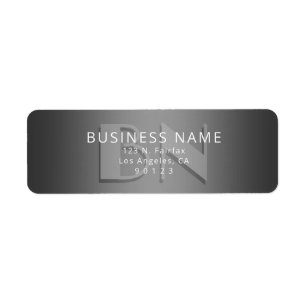 Unique Monogramme Gris Gradient Adresse de retour