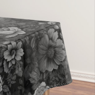 Unique Muted Colours Vintage Floral Print Tablecloth