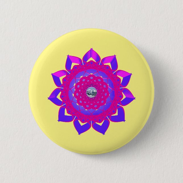 Unique Mystical Design 2 Inch Round Button (Front)