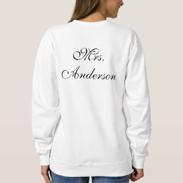 Unique Name Printed Casual Sweatshirt Style (Back)