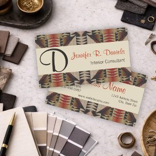 Unique Native American Indian Tribal Art Pattern Business Card