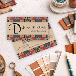 Unique Native American Indian Tribal Art Pattern Business Card
