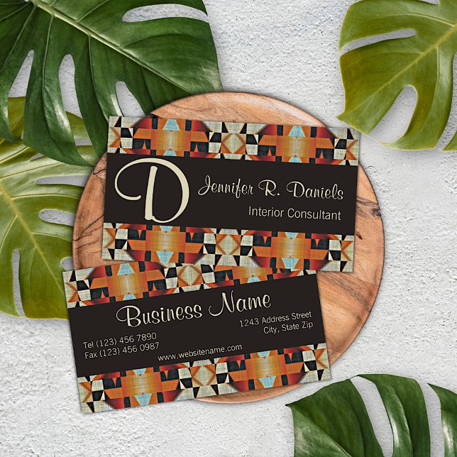 Unique Native American Indian Tribal Art Pattern Business Card (Creator Uploaded)