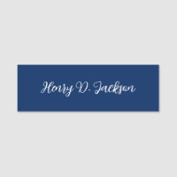 Unique Navy Blue Classical Handwriting Plain