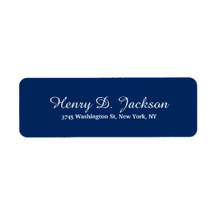 Unique Navy Blue Classical Script Creative Plain