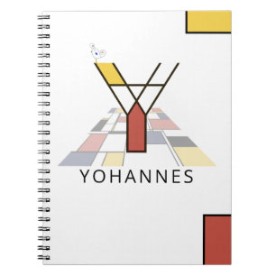 Unique Neoplasticism Style Monogram. Letter Y Notebook