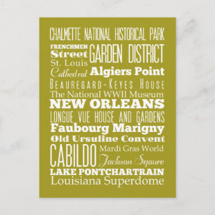 Unique New Orleans, Louisiana Gift Idea Postcard