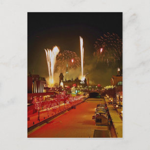 Unique New Year's Eve, Ottawa, Ontario, Canada Holiday Postcard