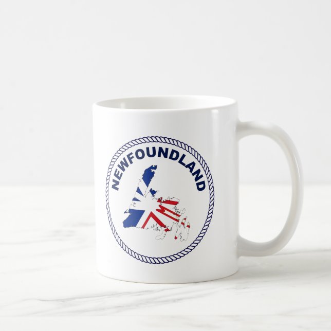 "Unique Newfoundland Map Design  Coffee Mug (Right)