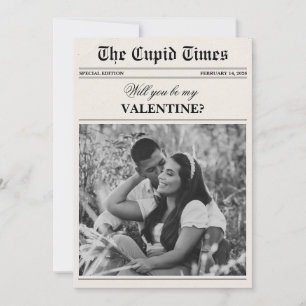 Unique Newspaper Photo Valentine's Day Card