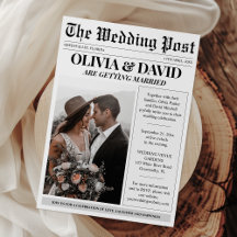 Unique Newspaper Photo Wedding
