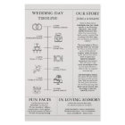 Unique Newspaper Timeline and Wedding Programs