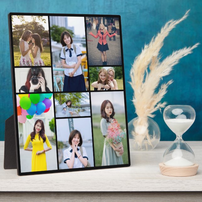 Unique Nine Photo Plaque To Display Your Best Memo (Side)