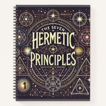 Unique Notebook with Hermetic Principles Print 