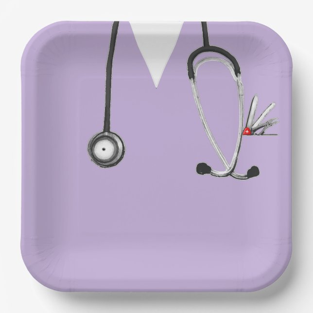 Unique Nurse Party Paper Plate (Front)