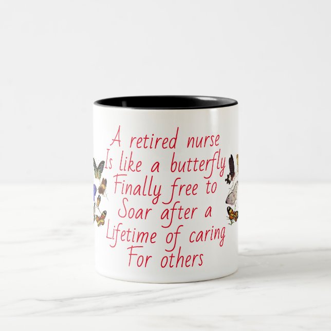 Unique Nurse Retirement Gift; Retired Nurse Mug (Center)