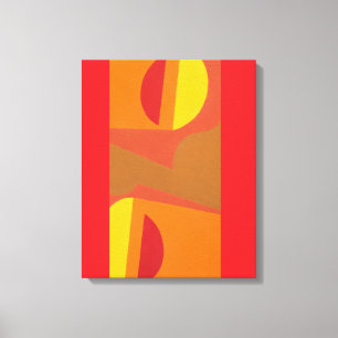Unique Orange Abstract Pattern Art Print