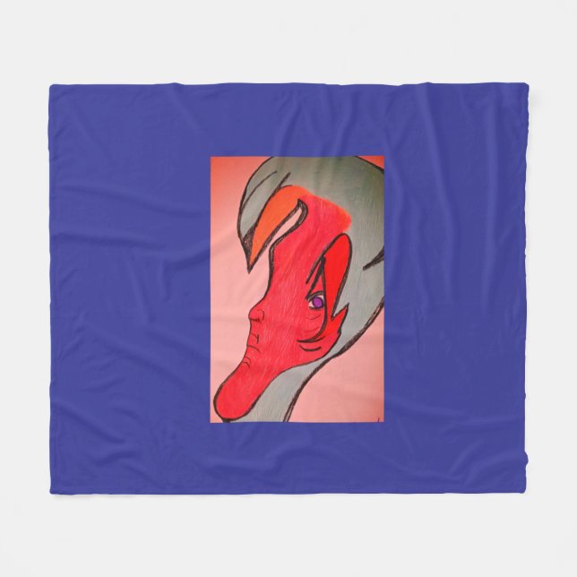 Unique Original Character Art  Fleece Blanket (Front (Horizontal))