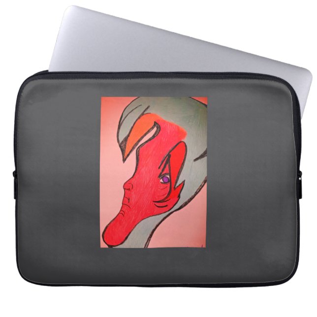 Unique Original Character Art Laptop Sleeve (Front)