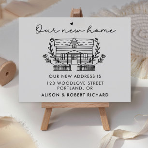 Unique Our New Hom New Address Moving Announcement Postcard