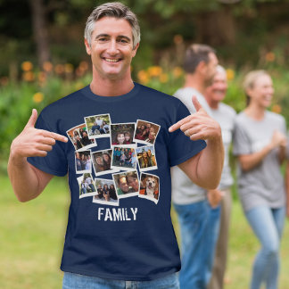 Unique Own Family Photo Frame Collage T-Shirt