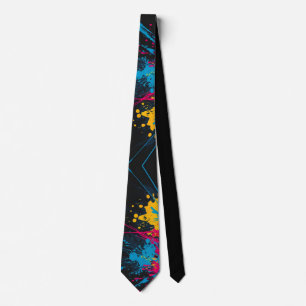 Unique Paint Splatter Neck Tie