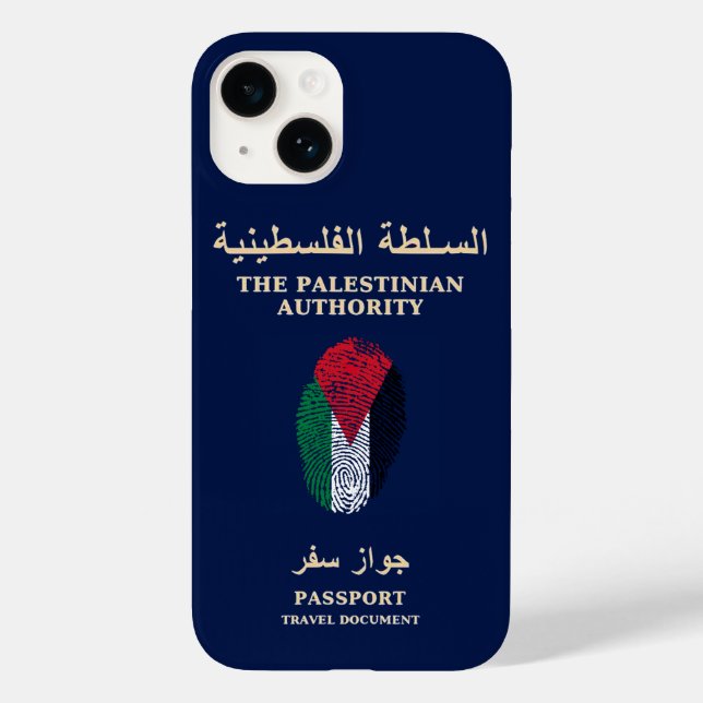 Unique Palestine Travel Passport Print Souvenir Case-Mate iPhone Case (Back)