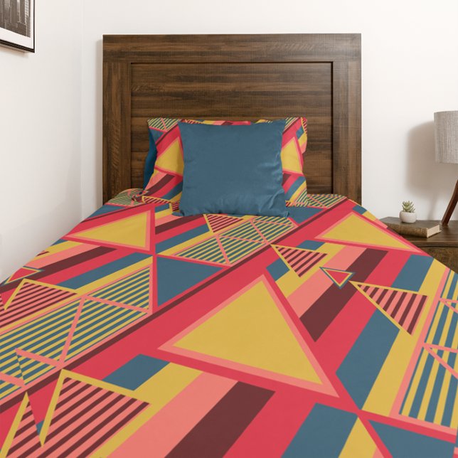 Unique Pan African Colourful Triangle Pattern Pillowcase (Creator Uploaded)