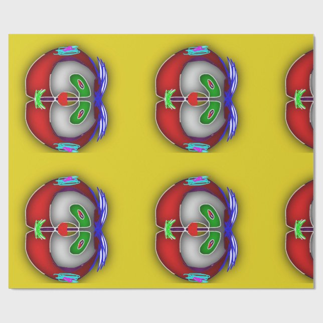 Unique Pattern Abstract  Wrapping Paper (Flat)