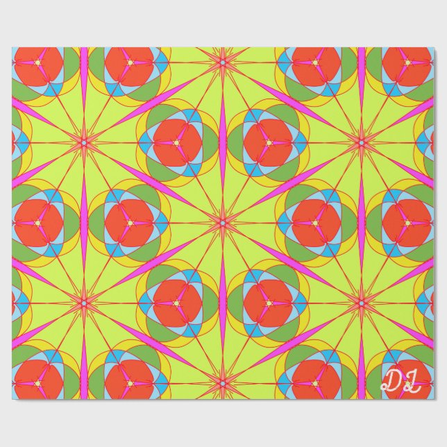 Unique Pattern Abstract  Wrapping Paper (Flat)
