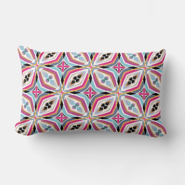 Unique Pattern Design Lumbar Pillow (Front)
