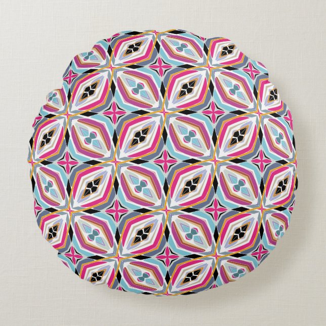 Unique Pattern Design Round Pillow (Front)