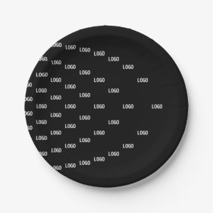 Unique Pattern Featuring Your Logo/Uploaded Image Paper Plate