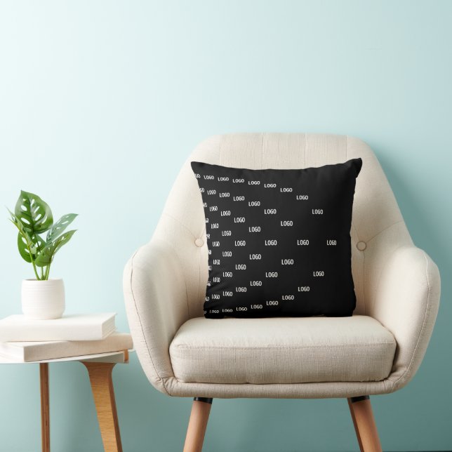 Unique Pattern Featuring Your Logo/Uploaded Image Throw Pillow (Chair)