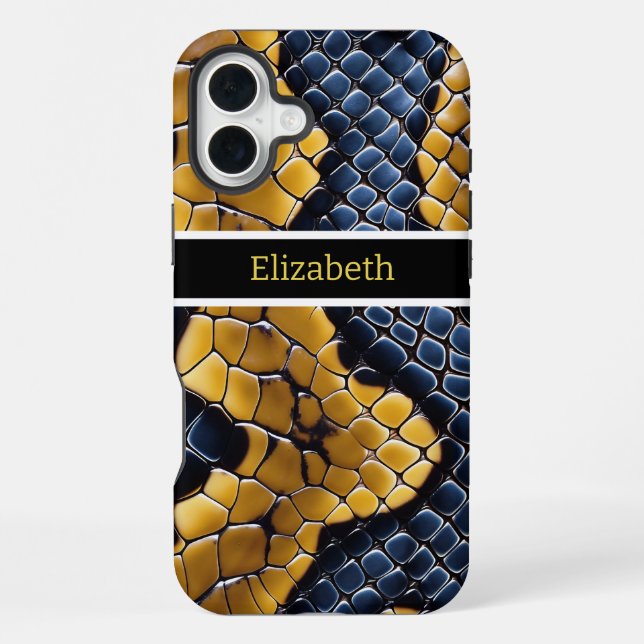 Unique patterns of a vibrant poisonous snake skin iPhone case (Back)