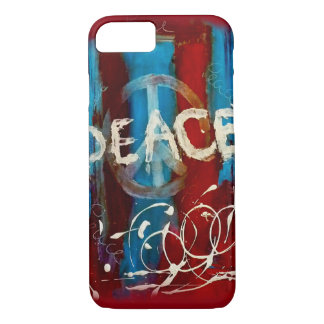 Unique peace sign on a abstract background iPhone 8/7 case