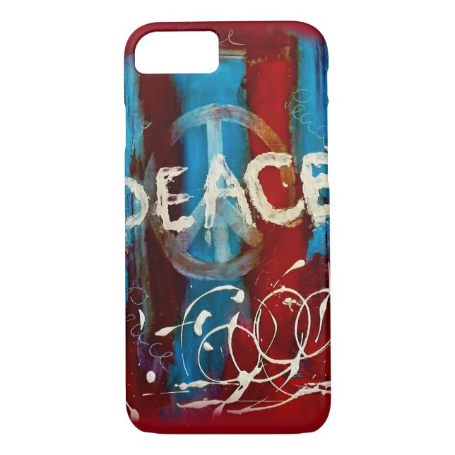 Unique peace sign on a abstract background Case-Mate iPhone case (Back)