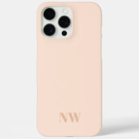 unique peach name initials monogram