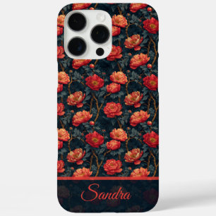 Unique Peonies Customizable Name Iphone Case
