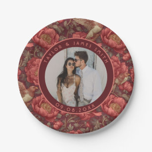 Unique Peonies Plates For Wedding Party